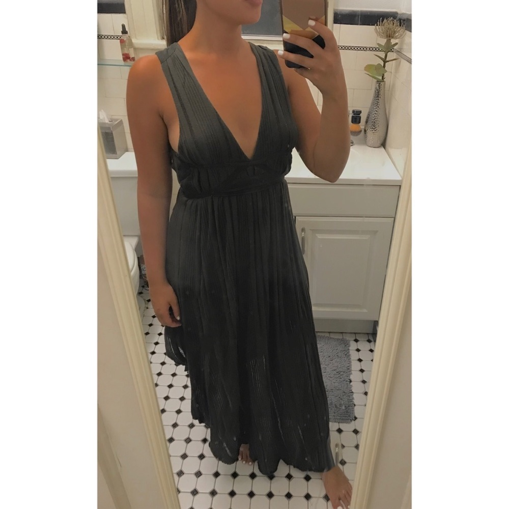 Free People New Romantics Brown Cotton Dress